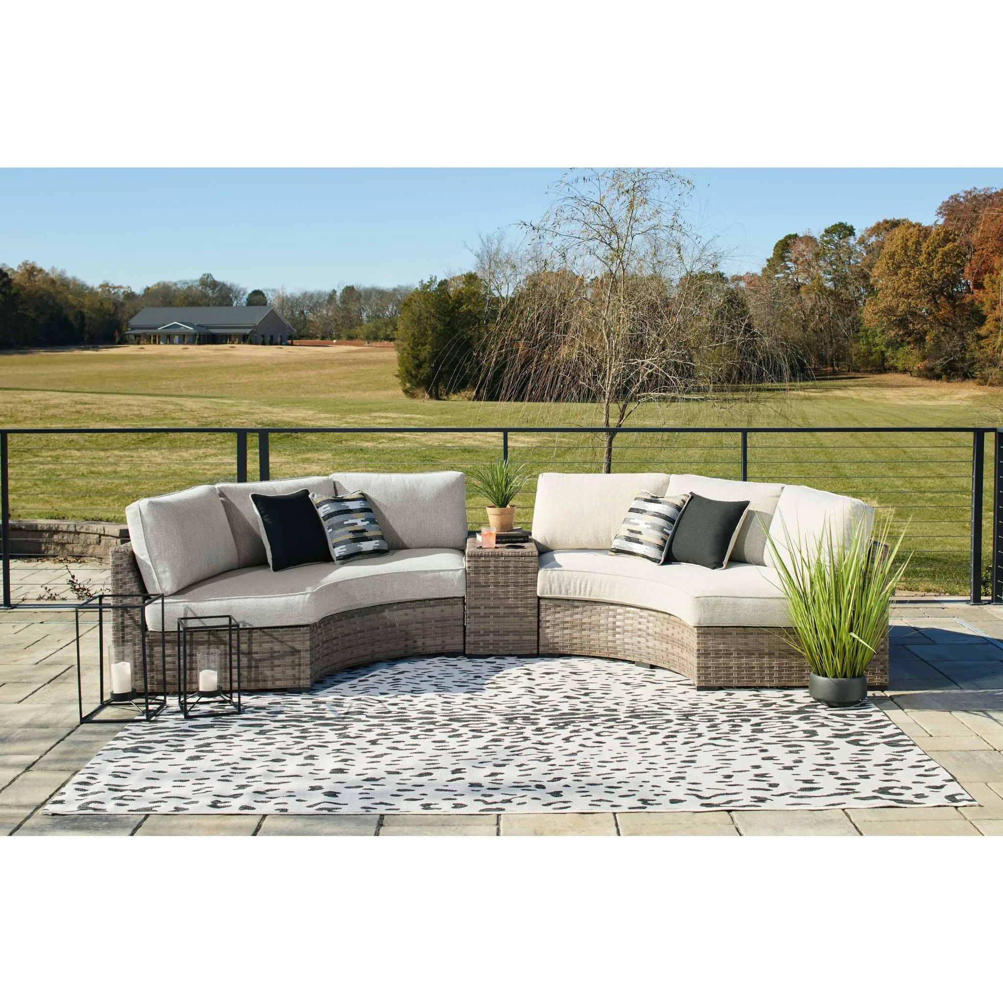 Calworth 3 Piece Outdoor Sectional