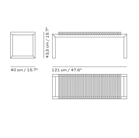 Cutter Bench Outdoor